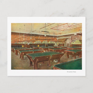 Innenansicht der Graney Pool Hall Postkarte