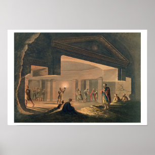 Innenansicht der Katakomben in Alexandria, Poster