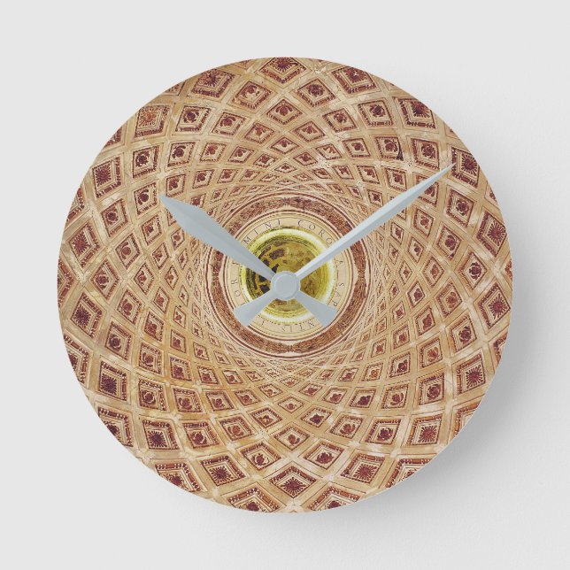 Innenansicht der Kuppel in der Kapelle Runde Wanduhr (Vorderseite)