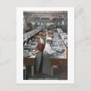 Innenansicht der Lachskannerwerker Postkarte