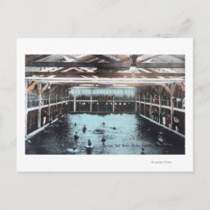 Innenansicht der Salzwasserbäder von Nerides Postkarte