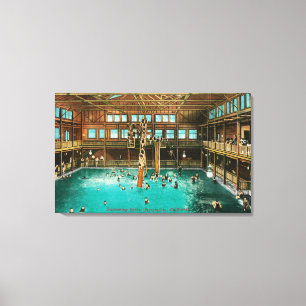 Innenansicht der Schwimmen-Bäder Leinwanddruck