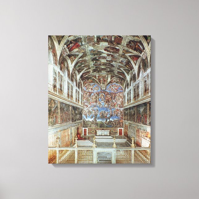 Innenansicht der Sixtinischen Kapelle Leinwanddruck (Vorderseite)