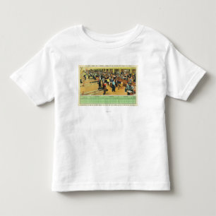 Innenansicht der Sonnenuntergang-Bowlings-Mitte Kleinkind T-shirt