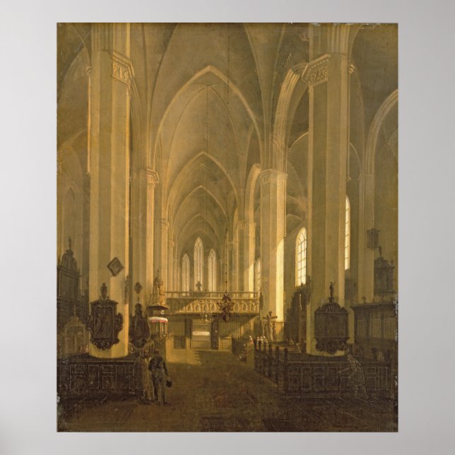 Innenansicht der St. John's Church in Hamburg Poster (Vorne)
