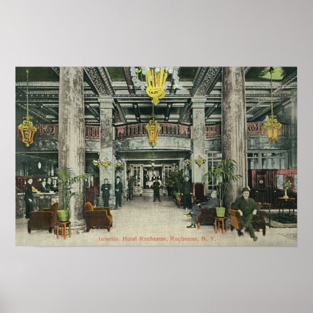 Innenansicht des Hotels Rochester Lobby Poster (Vorne)