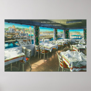 Innenansicht des Restaurants Vista Del Mar Poster