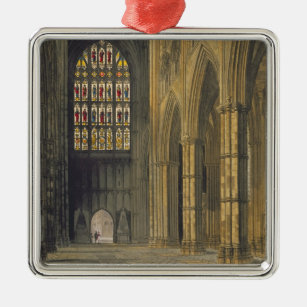 Innenansicht von Westminster Abbey blickend in Silbernes Ornament