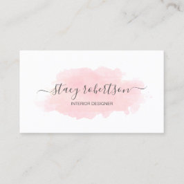 Innenarchitekt des eleganten modernen rosa visitenkarte