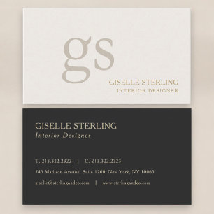 Innenarchitekt Monogramm Professional Visitenkarte