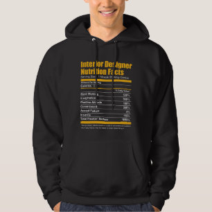 Innenarchitekt-Nahrungs-Tatsachen-lustiger T - Hoodie
