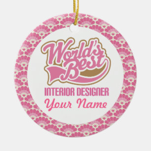 Innenarchitekt-personalisierte Geschenk-Verzierung Keramik Ornament