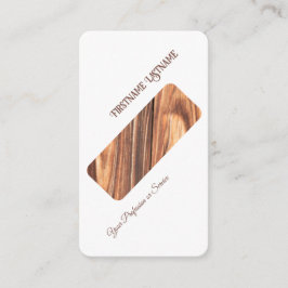 Innenarchitektin mit minimalem Holzstil Visitenkarte