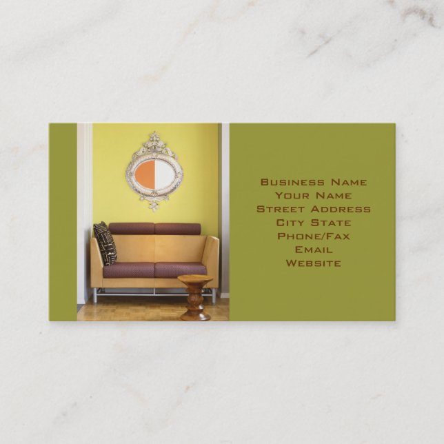 Innenarchitektin oder Visitenkarte (Vorderseite)