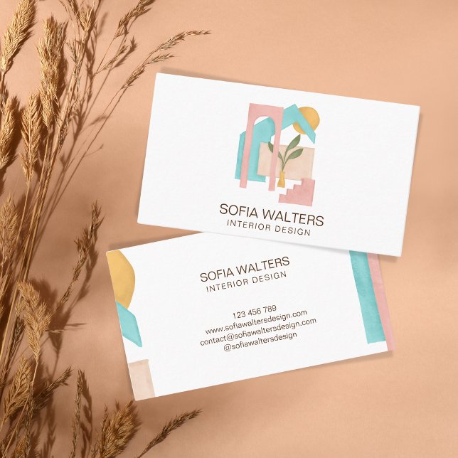 Innenarchitektin Zuhause inszeniert echtes Anwesen Visitenkarte (Von Creator hochgeladen)