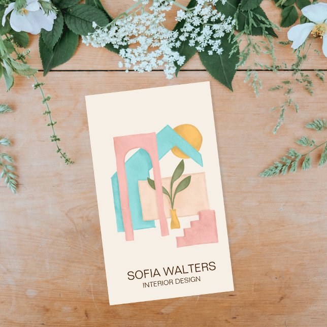 Innenarchitektin Zuhause inszeniert echtes Anwesen Visitenkarte (Von Creator hochgeladen)