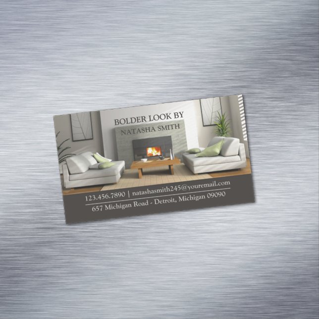 Innenarchitektur Magnetische Visitenkarte (Beispiel)