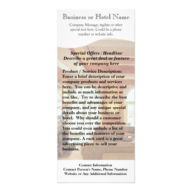 Innenarchitektur-oder Werbekarte (Vorne)