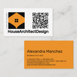 Innenarchitektur QR Code Visitenkarte