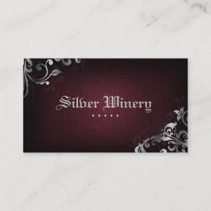 Innenarchitektur-Visitenkarte-Leinenwein-Silber Visitenkarte