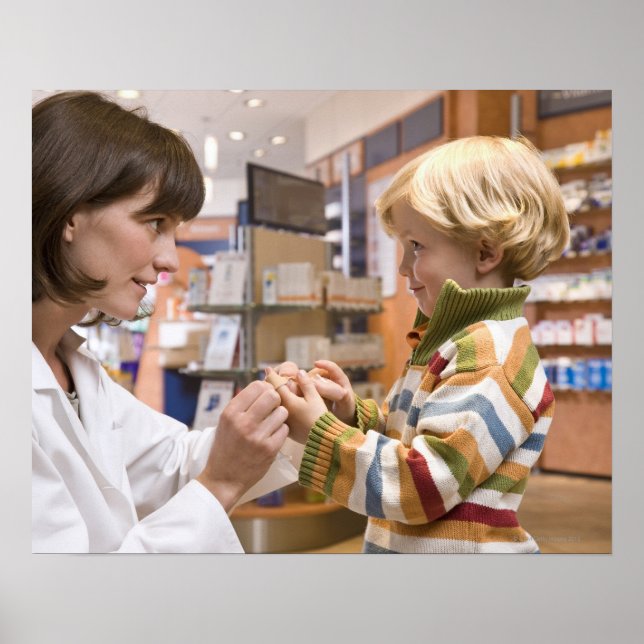 Innenaufnahmen einer Apotheke Poster (Vorne)