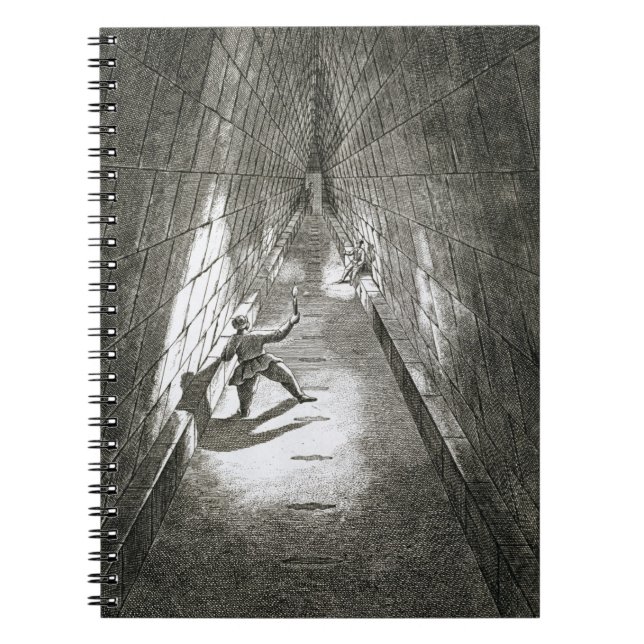 Innenaufstieg einer Pyramide, c.1780 (Stich) Notizblock (Vorderseite)