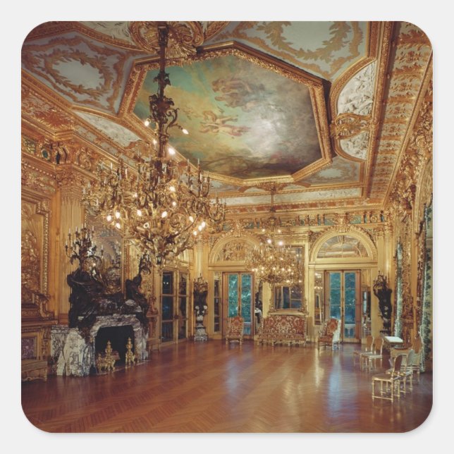 Innenbereich Quadratischer Aufkleber (Vorderseite)