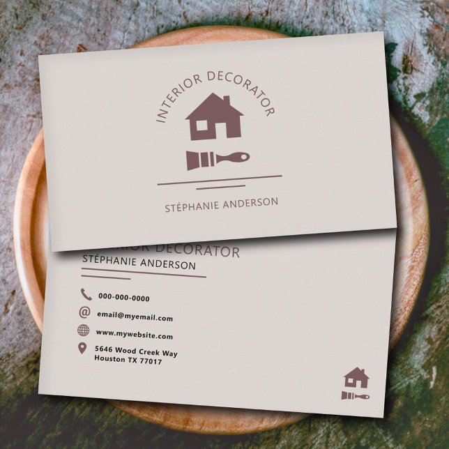 Innendekorator Visitenkarte (Interior Decorator Business Card)