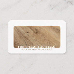 Inneneinrichtung aus weißem Holz Visitenkarte