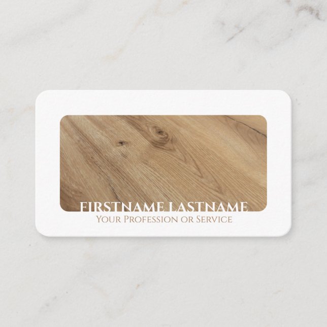 Inneneinrichtung aus weißem Holz Visitenkarte (Vorderseite)