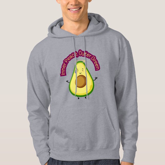 InnenfriedensÄußeres Grün - Niedliche Avocado-Medi Hoodie (Vorderseite)