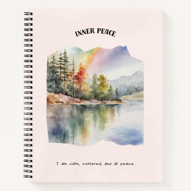 Innenfriedenswertes Affirmative Spiral Notebook Notizbuch (Vorderseite)