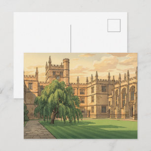 Innenhof der Universität Oxford Postkarte