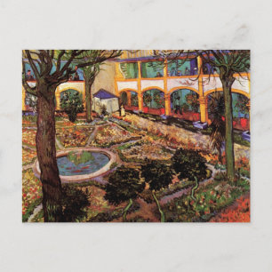 Innenhof des Hospitals in Arles von Vincent van Go Postkarte