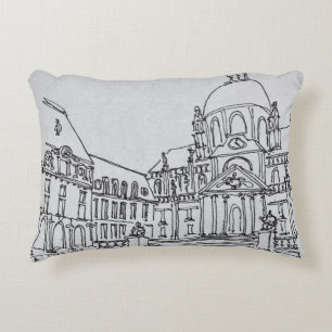 Innenhof von La Sorbonne   Universität von Paris Dekokissen