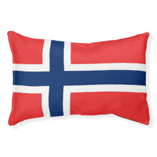 Innenhundebett mit Flagge von Norwegen Haustierbett