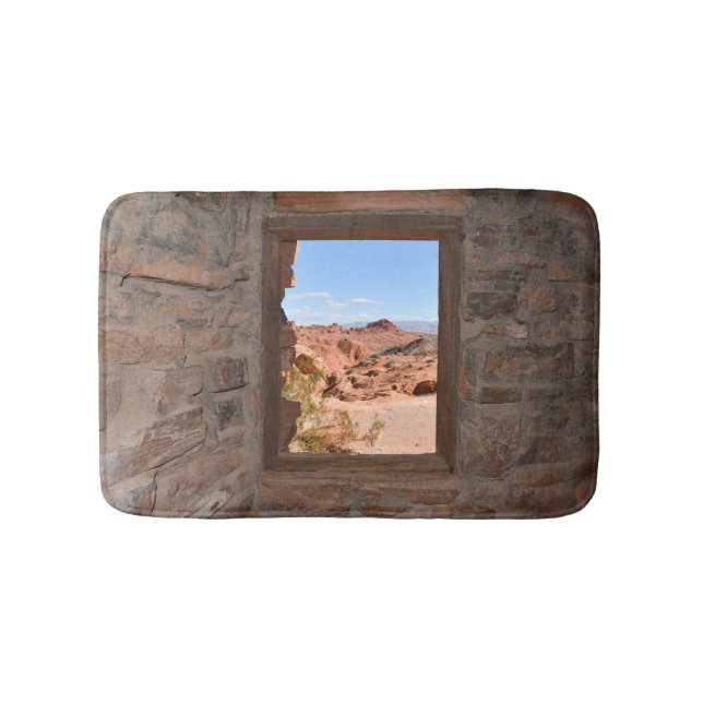 Innenkabine mit Aussicht auf das Feuertal Badematte (Vorderseite)