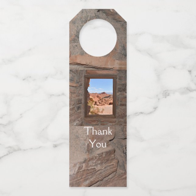 Innenkabine mit Aussicht auf das Feuertal Flaschenanhänger (Vorderseite)