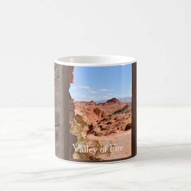 Innenkabine mit Aussicht auf das Feuertal Kaffeetasse (Mittel)