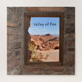 Innenkabine mit Aussicht auf das Feuertal Puzzle