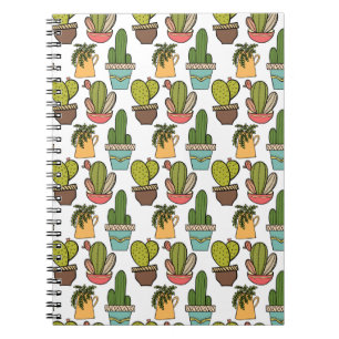 Innenkaktus u. Succulents im Topf-Muster Notizblock