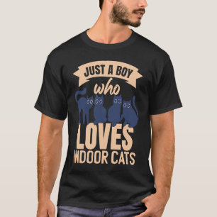Innenkatze Boys Haustier Kitty Kitten Indoor Chat T-Shirt