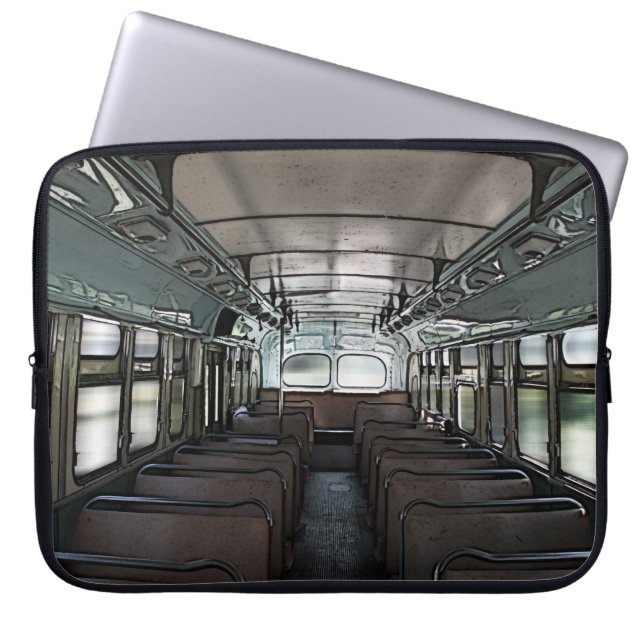 Innenlaptophülse des Retro Busses Laptopschutzhülle (Vorderseite)