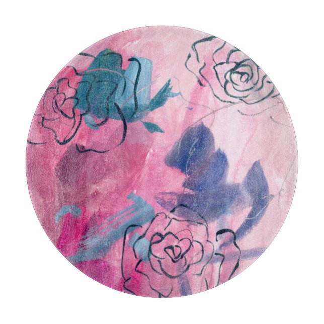 Innenmusik - Blumenkizze Schneidebrett (Vorderseite)