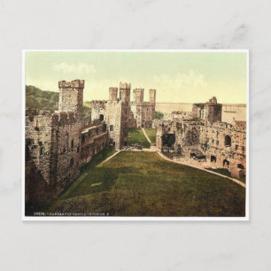 Innenraum, Blick nach Osten, Carnarvon Castle (d.h Postkarte