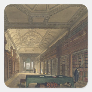 Innenraum der Bibliothek von Christus-Kirche, Quadratischer Aufkleber