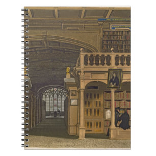 Innenraum der Bodleian Bibliothek, Illustration Notizblock
