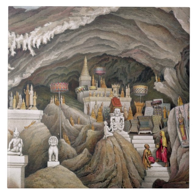 Innenraum der Grotte von Nam Hou, Laos, von 'Atl Fliese (Vorderseite)