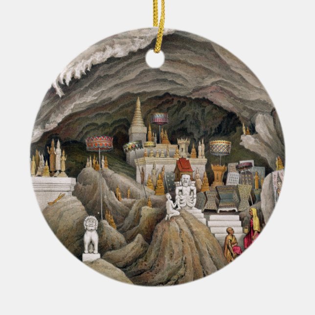 Innenraum der Grotte von Nam Hou, Laos, von 'Atl Keramikornament (Vorne)