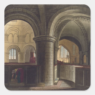 Innenraum der Kirche des heiligen Sepulchre, Camb Quadratischer Aufkleber